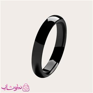 انگشتر مدل رینگ ساده 124 رنگ مشکی