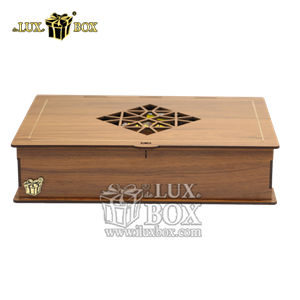 جعبه دمنوش پذیرایی چای کیسه ای تی بگ چوبی لوکس باکس کد LB033-0 