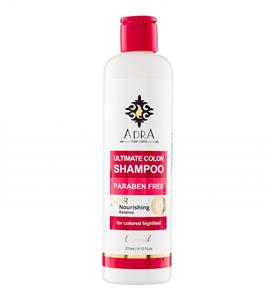 شامپو تثبیت کننده رنگ مو آدرا حاوی عصاره انار، شی باتر و کراتین حجم 270 میل Adra Hair Shampoo For Colored Hair 270 ml