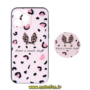 قاب گوشی iPhone 13 Pro Max آیفون فانتزی برجسته طرح خرگوشی پاپ سوکت دار محافظ لنز دار 