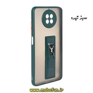قاب گوشی Redmi Note 9T 5G شیائومی طرح پشت مات هولدر دار محافظ لنز دار دور سیلیکونی  