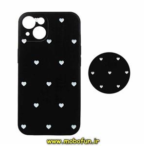 قاب گوشی iPhone 13 آیفون فانتزی برجسته طرح قلب کلاسیک پاپ سوکت دار محافظ لنز دار 