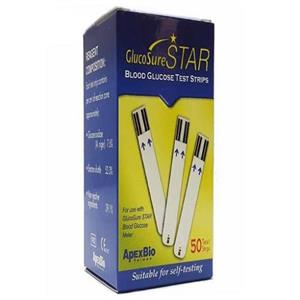 نوار تست قند خون گلوکوشور استار اپکس بیو 50 عددی GLUCOSURE STAR TEST STRIP 