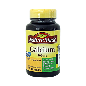 قرص کلسیم ویتامین د نیچرمید 90 عددی Nature Made Calcium+D 500mg