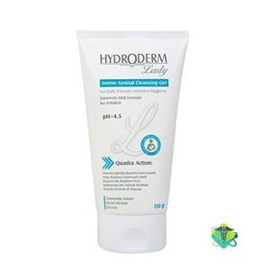 ژل بهداشتی بانوان هیدرودرم مناسب انواع پوست 150 میلی‎لیتر Hydroderm Lady Menopaus Quadra Action Syndet Liquid 150g