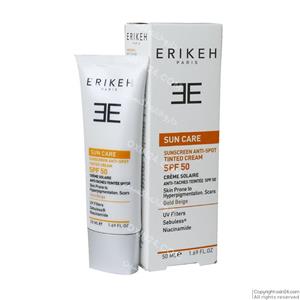 کرم ضد افتاب و لک SPF50 بی رنگ اریکه کد 01 Erikeh Sunscreen Anti Spot Spf50 Cream 50ml 