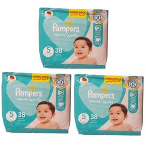 پوشک پمپرز مدل baby dry سایز 5 مجموعه 3 عددی