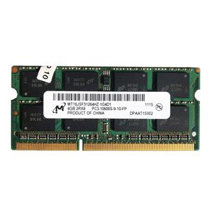 رم لپ تاپ DDR3 تک کاناله 1333 مگاهرتز CL9 میکرون مدل MT16JSF51264HZ-1G4D1-PC3-10600S-9-10-FP ظرفیت 4 گیگابایت 