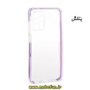 قاب گوشی Galaxy A52 4G - Galaxy A52 5G - Galaxy A52S سامسونگ طرح پشت طلق شفاف دور ژله ای رنگی ایربگ دار کد 200