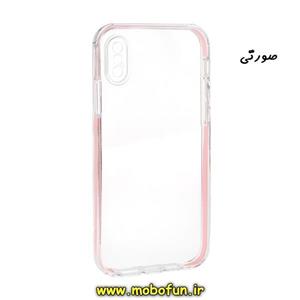 قاب گوشی Iphone X - iPhone XS آیفون طرح پشت طلق شفاف دور ژله ای رنگی ایربگ دار کد 139