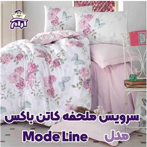 سرویس ملحفه کاتن باکس مدل Mode Line یکنفره 3 تکه 5693
