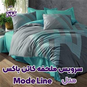 سرویس ملحفه کاتن باکس مدل Mode Line یکنفره 3 تکه ۴۳۸۶