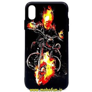 قاب گوشی iPhone Xs Max آیفون فانتزی طرح برجسته موتور آتشین کد 91