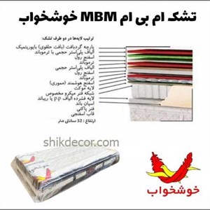 تشک دو نفره  خوشخواب سفید. مدل ام بی ام پلاس سی کولر - سایز 160*200
