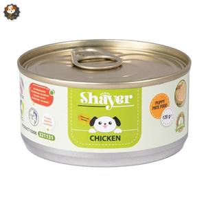کنسرو غذای توله سگ شایر مدل Chicken وزن 120 گرم