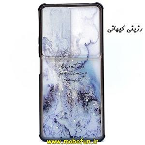 قاب گوشی Redmi Note 10 Pro - Redmi Note 10 Pro Max شیائومی طرح رزینی IMD ایربگ دار فانتزی محافظ لنز دار کشویی کیهانی کد 124