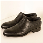 کفش کلاسیک مردانه پارینه چرم رنگ مشکی  SHO196-1