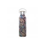 بطری آب گرین لیون مدل Green Pattern Stainless Steel Water Bottle 600ml Mural GNPVFML