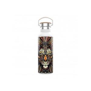 بطری آب گرین لیون مدل Green Pattern Stainless Steel Water Bottle 600ml LION GNPVFLION