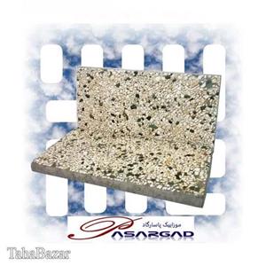 موزاییک واش بتن سفید سبز سایز 3.5*30*60