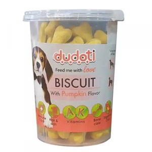 تشویقی بیسکویتی سگ 150 گرمی طعم کدو دودوتی Dudoti