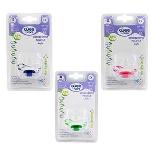 پستانک ارتودنسی مات چاپدار joyful وی کر در ۳ سایز Wee Care P123 Pacifier Size3 