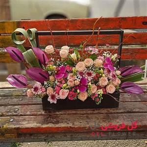 جعبه گل رز و آنتوریوم 203