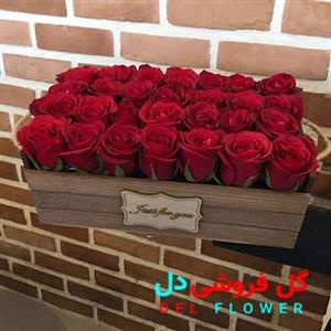 باکس گل رز چوبی 446
