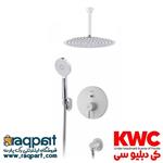 شیرآلات حمام KWC مدل زو تیپ-3سفید S30 با سردوش تلفنی استیل