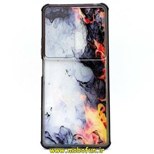 قاب گوشی Redmi Note 10 Pro - Redmi Note 10 Pro Max شیائومی طرح رزینی IMD ایربگ دار فانتزی محافظ لنز دار کشویی آتشین کد 122