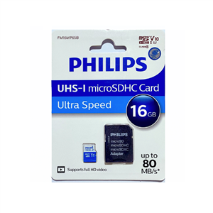 کارت حافظه‌ microSDXC فیلیپس مدل FM16MA65B کلاس ۱۰ ظرفیت ۱۶گیگابایت به همراه آداپتور SD Philips FM16MP65B UHS-I U3 Class 10 microSDXC With SD Adapter ۱۶GB