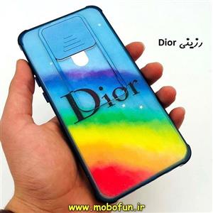 قاب گوشی Redmi Note 8 Pro شیائومی طرح رزینی IMD ایربگ دار فانتزی محافظ لنز دار کشویی رزینی Dior کد 279