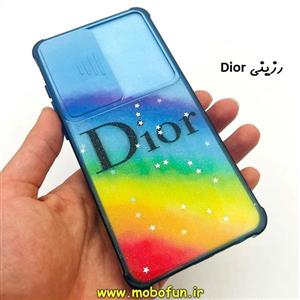 قاب گوشی Galaxy A72 4G - Galaxy A72 5G سامسونگ طرح رزینی IMD ایربگ دار فانتزی محافظ لنز دار کشویی رزینی Dior کد 151