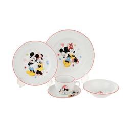 سرویس غذا خوری 5 پارچه کودک چینی زرین ایران سری ایتالیا اف مدل Mickey Mouse درجه عالی