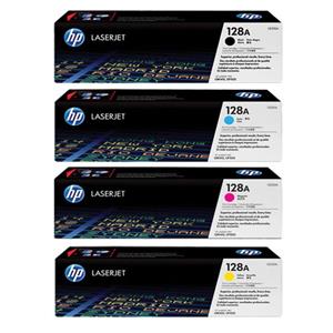 ست 4 رنگ کارتریج تونر لیزر رنگی  HP 128A شرکتی 