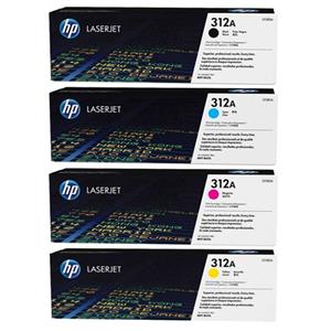 ست 4 رنگ کارتریج تونر لیزر رنگی  HP 312A شرکتی 