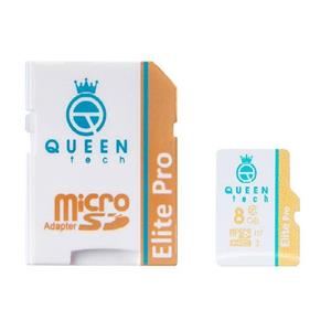 کارت حافظه microSDHC کوئین تک مدل  Elite pro 566X کلاس 10 استاندارد UHS-I U1 سرعت 85MBps ظرفیت 8 گیگابایت به همراه آداپتور SD