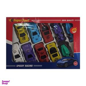 ماشین بازی سوپر فست مدل speedy racing مجموعه 10 عددی