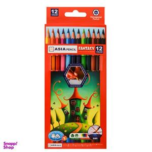 مداد رنگی 12 رنگ آسیا مدل G-12