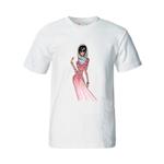 تی شرت آستین کوتاه زنانه چاپ سی طرح فشن مدل AT کد 03mw