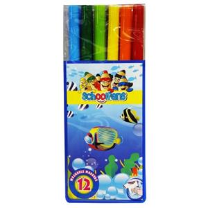 ماژیک رنگ آمیزی 12 رنگ اسکول فنس مدل WASHABLE