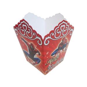 ظرف پاپ کورن مستر تم طرح مرد عنکبوتی بسته 6 عددی