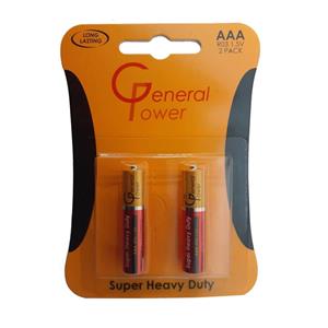 باتری نیم قلمی جنرال پاور Super Heavy Duty بسته 2 عددی