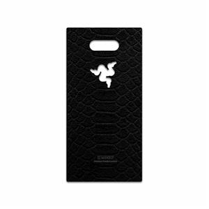 برچسب پوششی ماهوت مدل Black-Snake-Leather مناسب برای گوشی موبایل ریزر Phone 2 MAHOOT Cover Sticker for Razer 