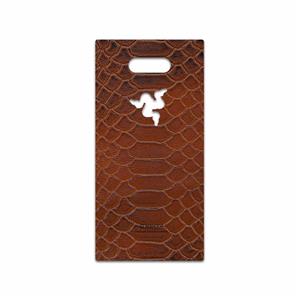 برچسب پوششی ماهوت مدل Brown-Snake-Leather مناسب برای گوشی موبایل ریزر Phone 2 MAHOOT Cover Sticker for Razer 