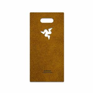 برچسب پوششی ماهوت مدل Brown-Chamois-Leather مناسب برای گوشی موبایل ریزر Phone 2 MAHOOT Cover Sticker for Razer 