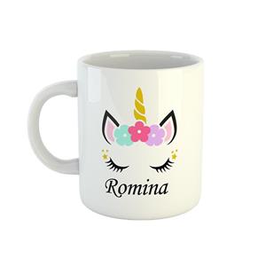 ماگ طرح اسم رومینا مدل unicorn کد 124