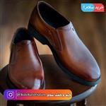 کفش چرم مردانه طبی اداری مدل فارگو فرزین کد 7756