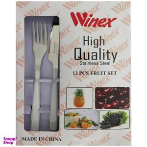 ست کارد و چنگال میوه خوری 12 پارچه وینکس کد 1167