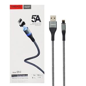 کابل تبدیل USB به لایتنینگ ترانیو مدل S9-I طول ۱ متر